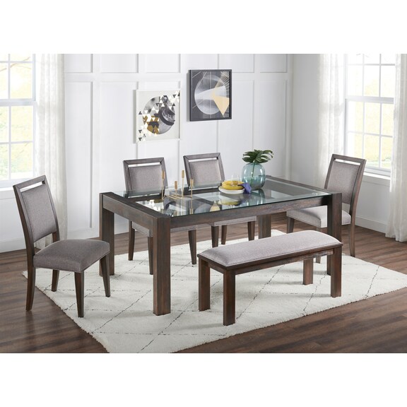 Dining Room Furniture - Nora Glass Top Dining Table