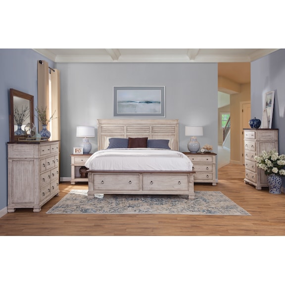 Bedroom Furniture - Belcourt Queen Storage Bedroom