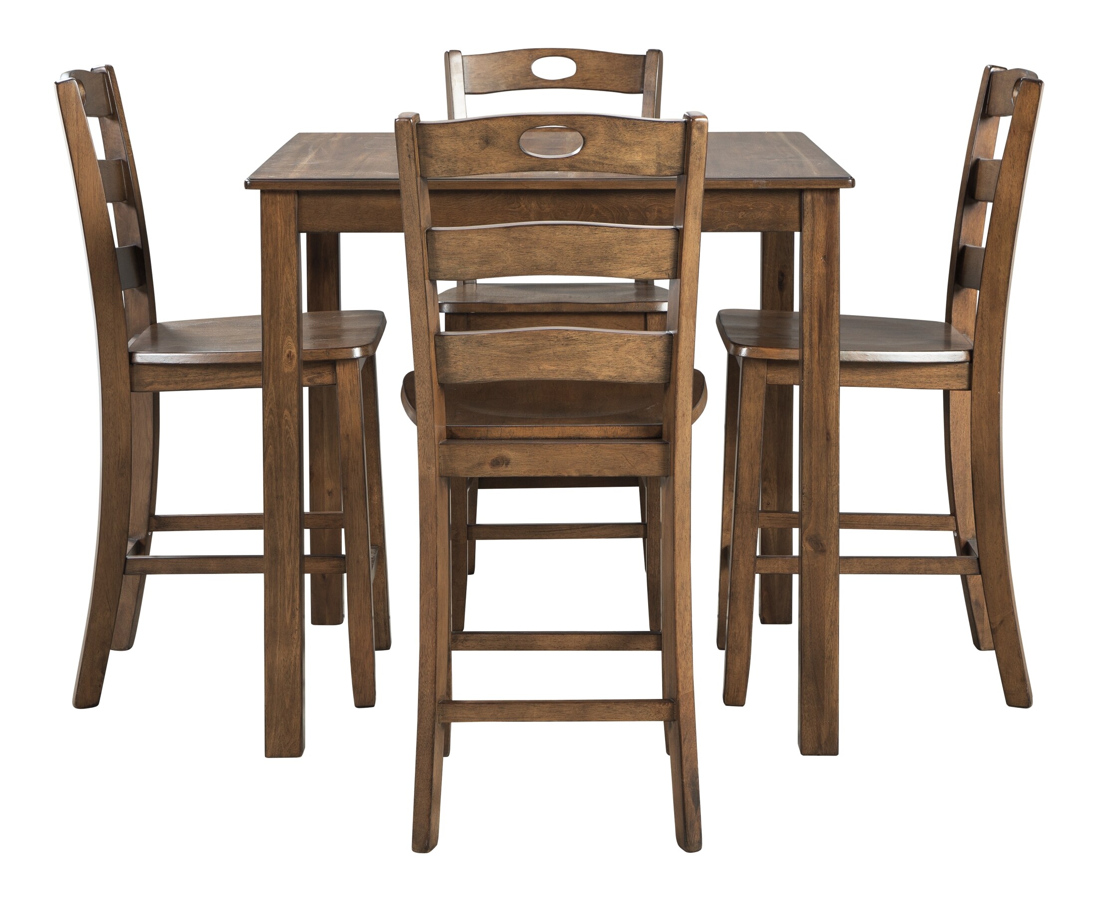 Hazelteen Counter Height Dining Table, Set Of 5 Bar Stools