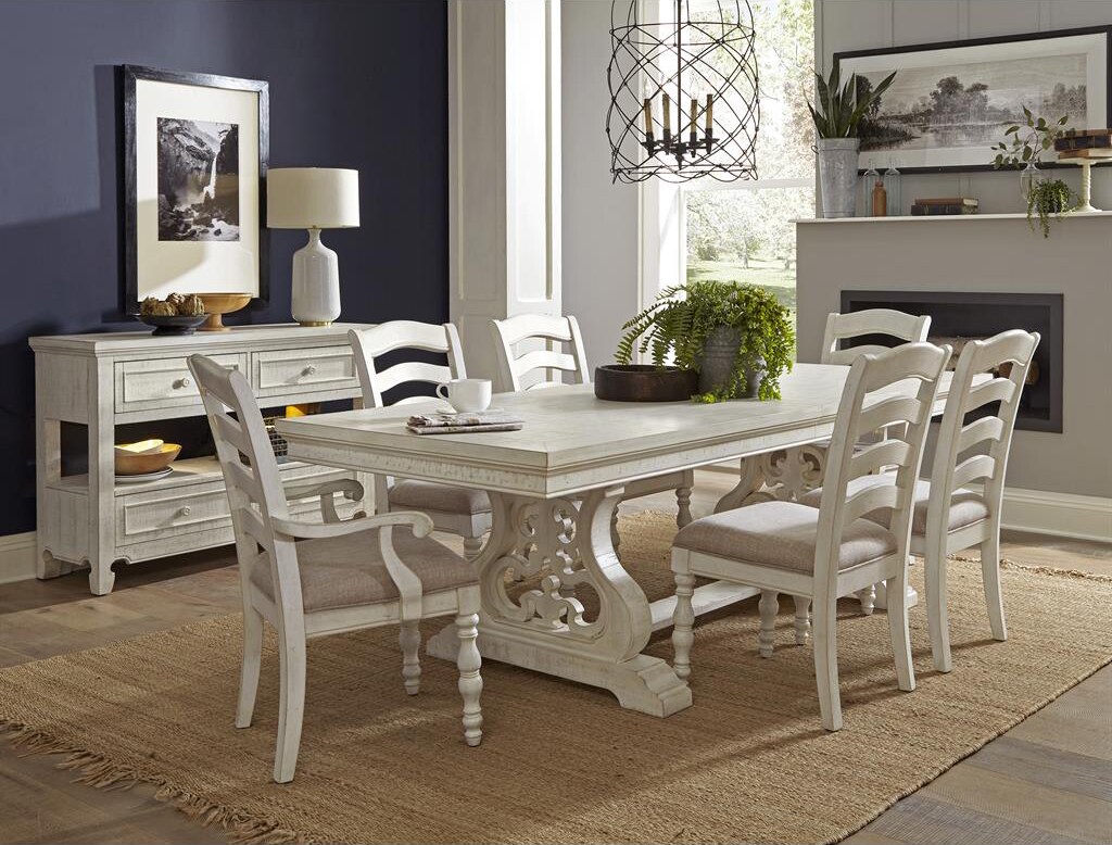 keston white dining table