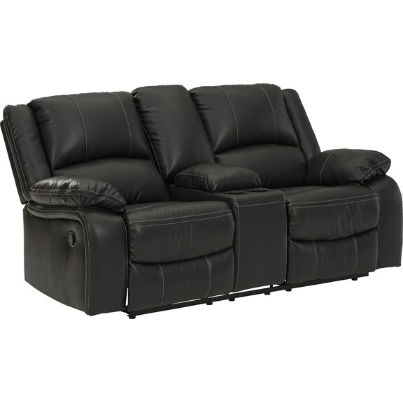 Living Room Furniture - Calderwell Reclining Loveseat with Console