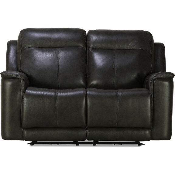 Living Room Furniture - Castin Charcoal Power Reclining Loveseat