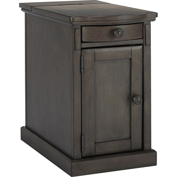 Accent and Occasional Furniture - Laflorn Chairside End Table with USB Ports & Outlets