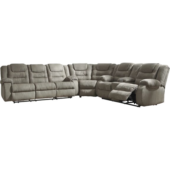 Living Room Furniture - McCade 3-Piece Reclining Sectional