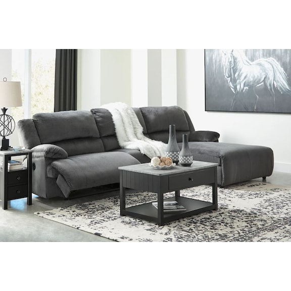 Living Room Furniture - Clonmel 3-Piece Power Reclining Sectional