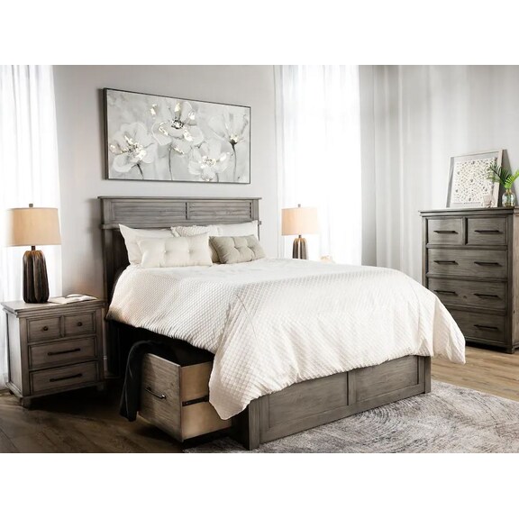 Bedroom Furniture - Peyton 4pc King Storage Bedroom