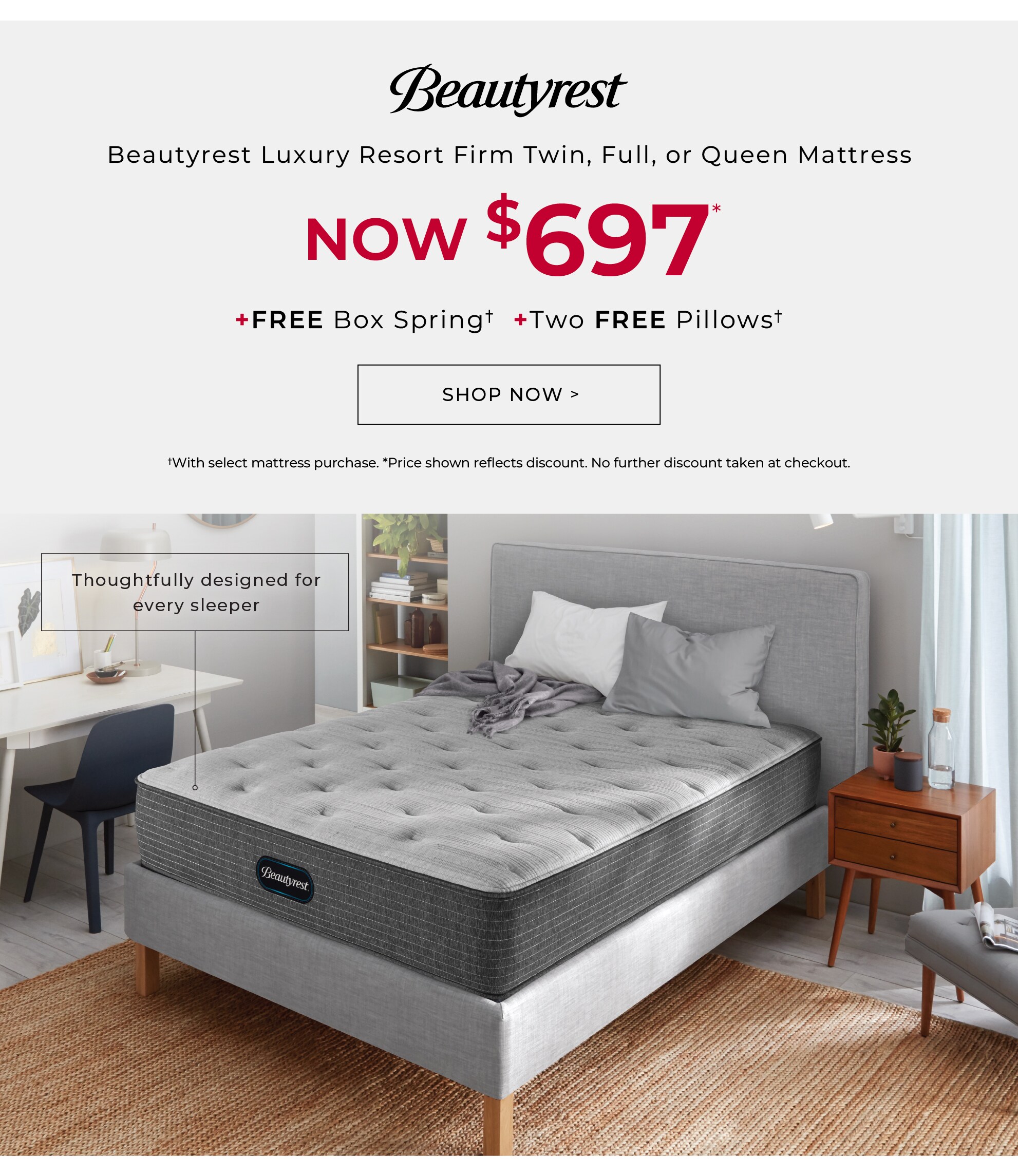 Shop the Beautyrest Luxury Resort mattress deals.