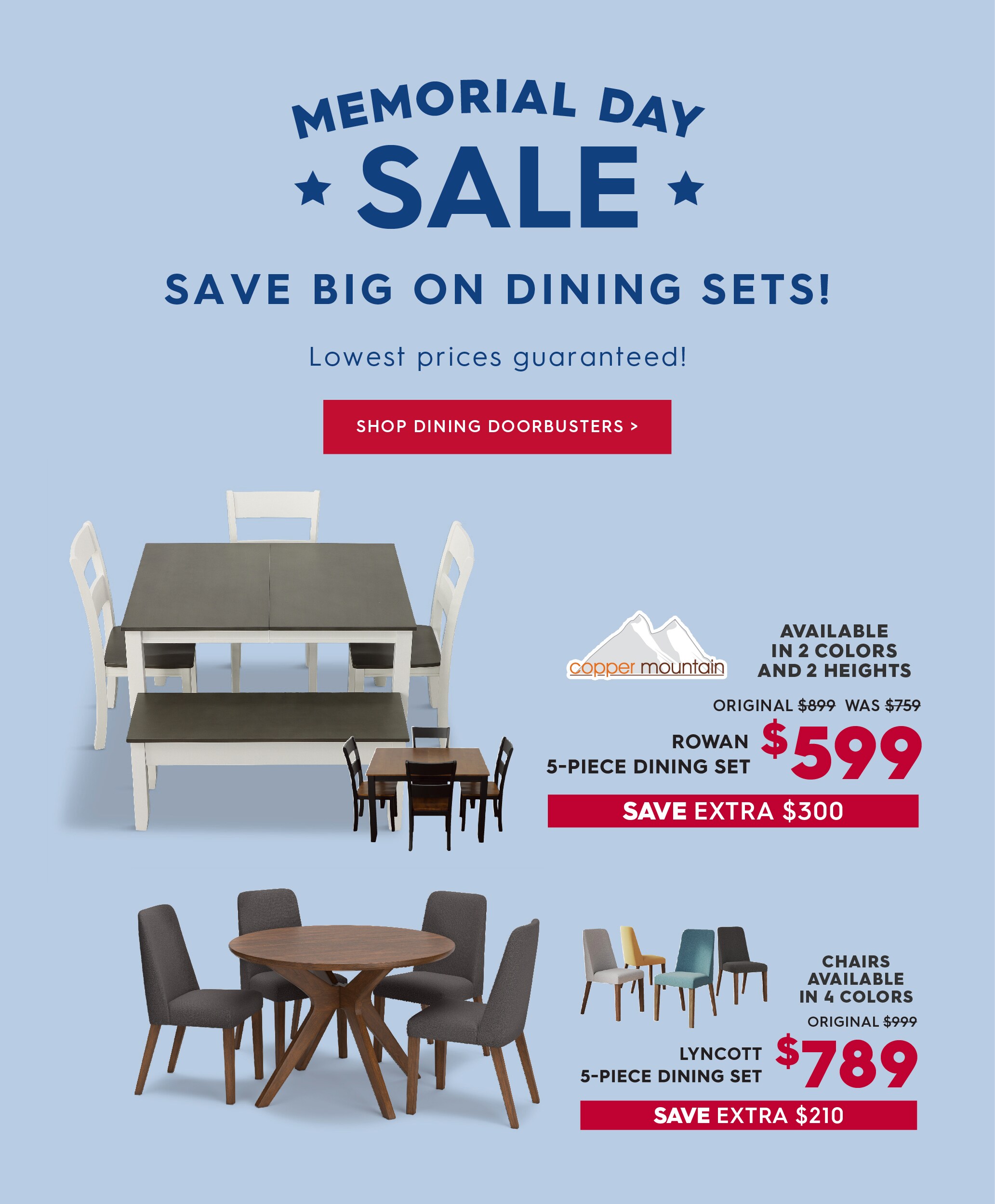 Shop Memorial Day Dining Sets