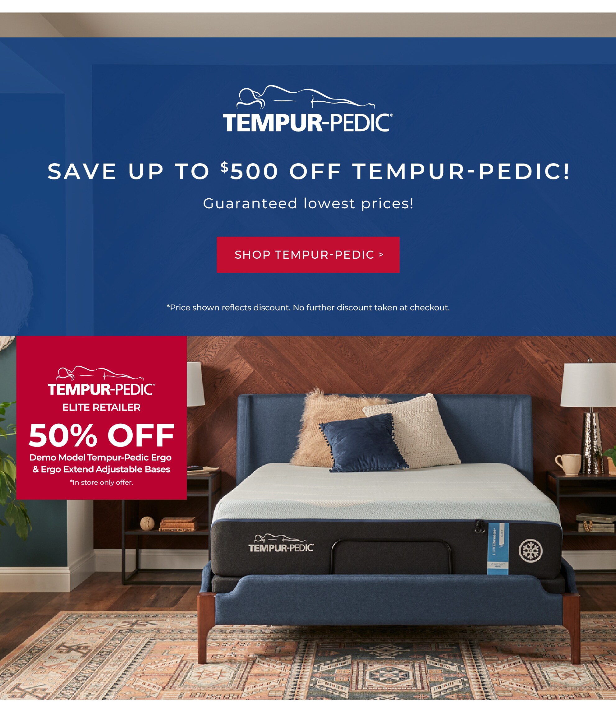Shop Tempur-pedic deals.