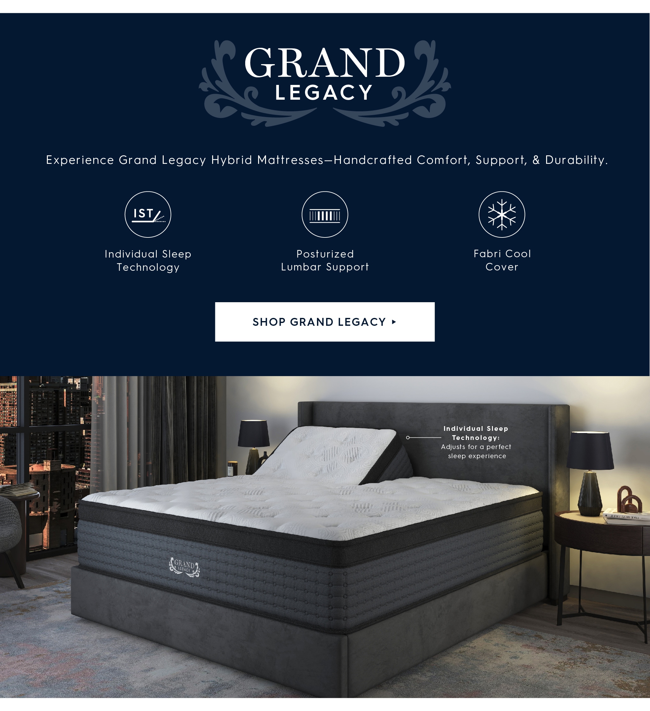 Shop the Grand Legacy mattress.