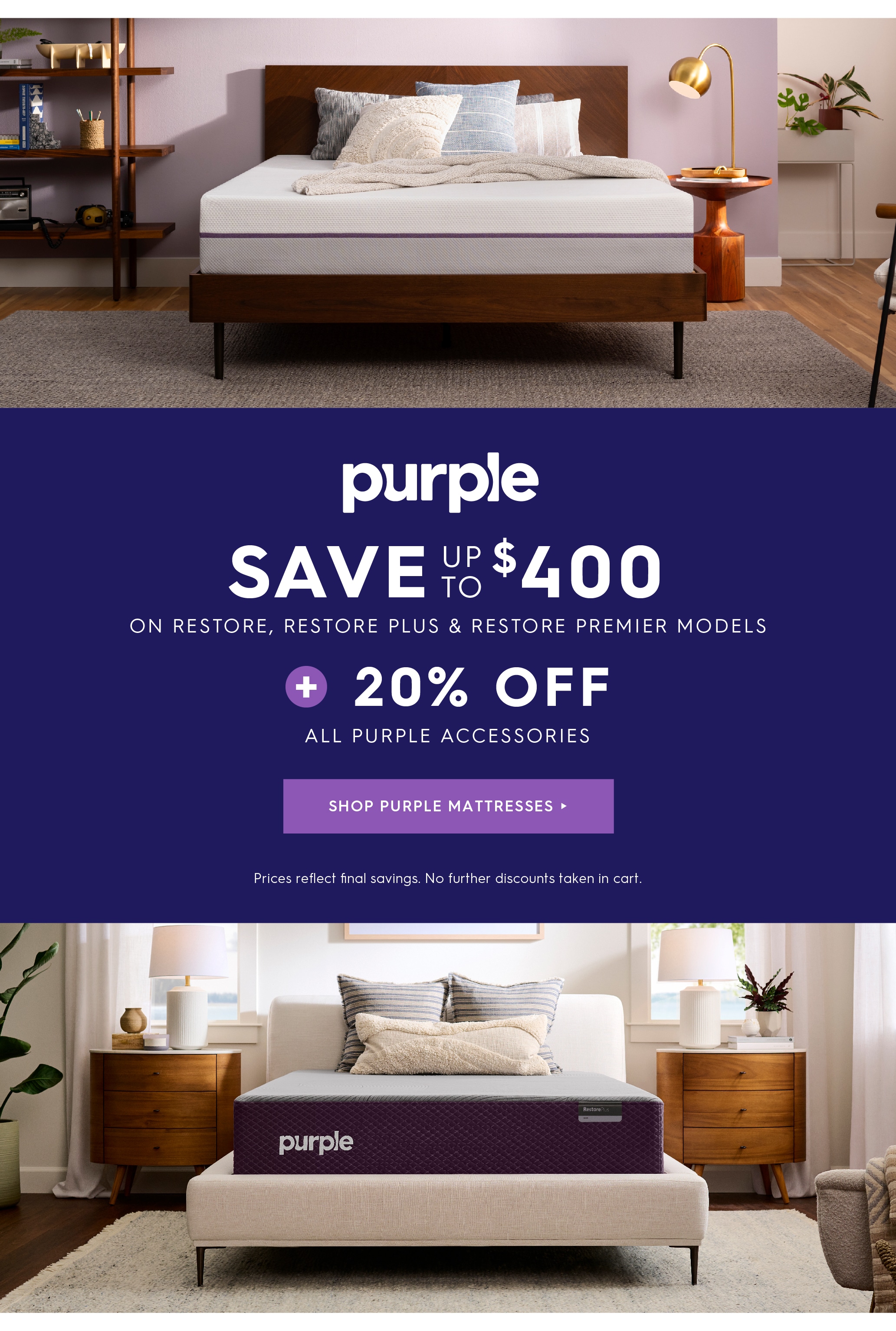 Shop Purple mattress.