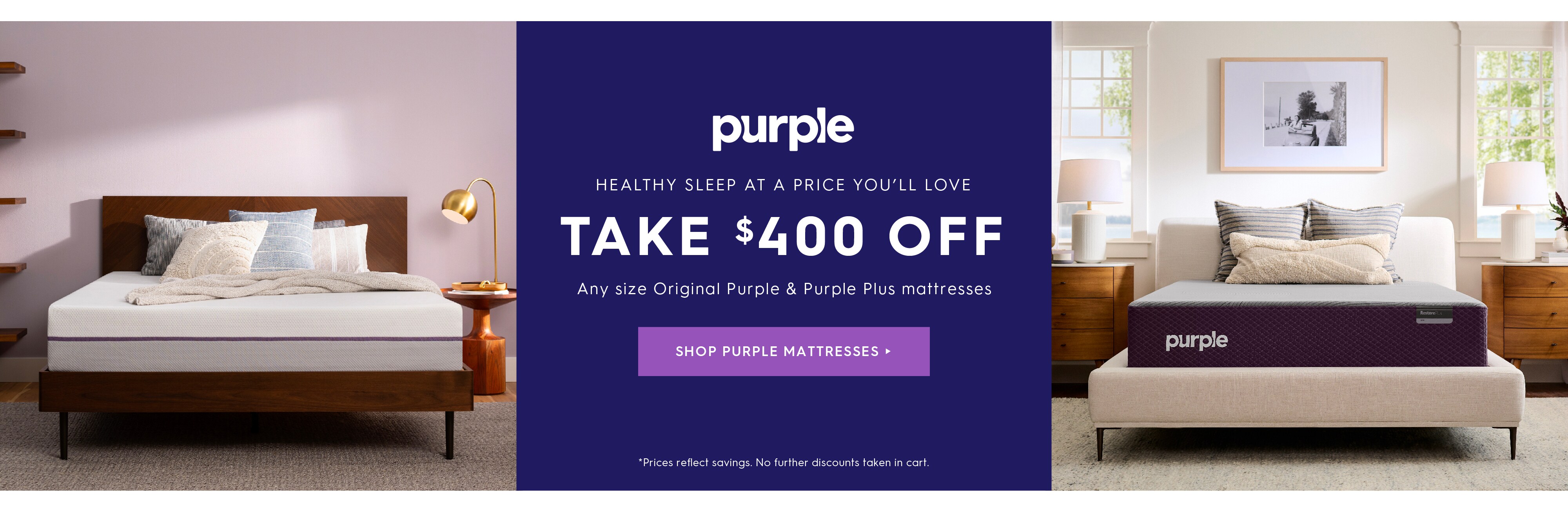 Shop Purple mattresses.