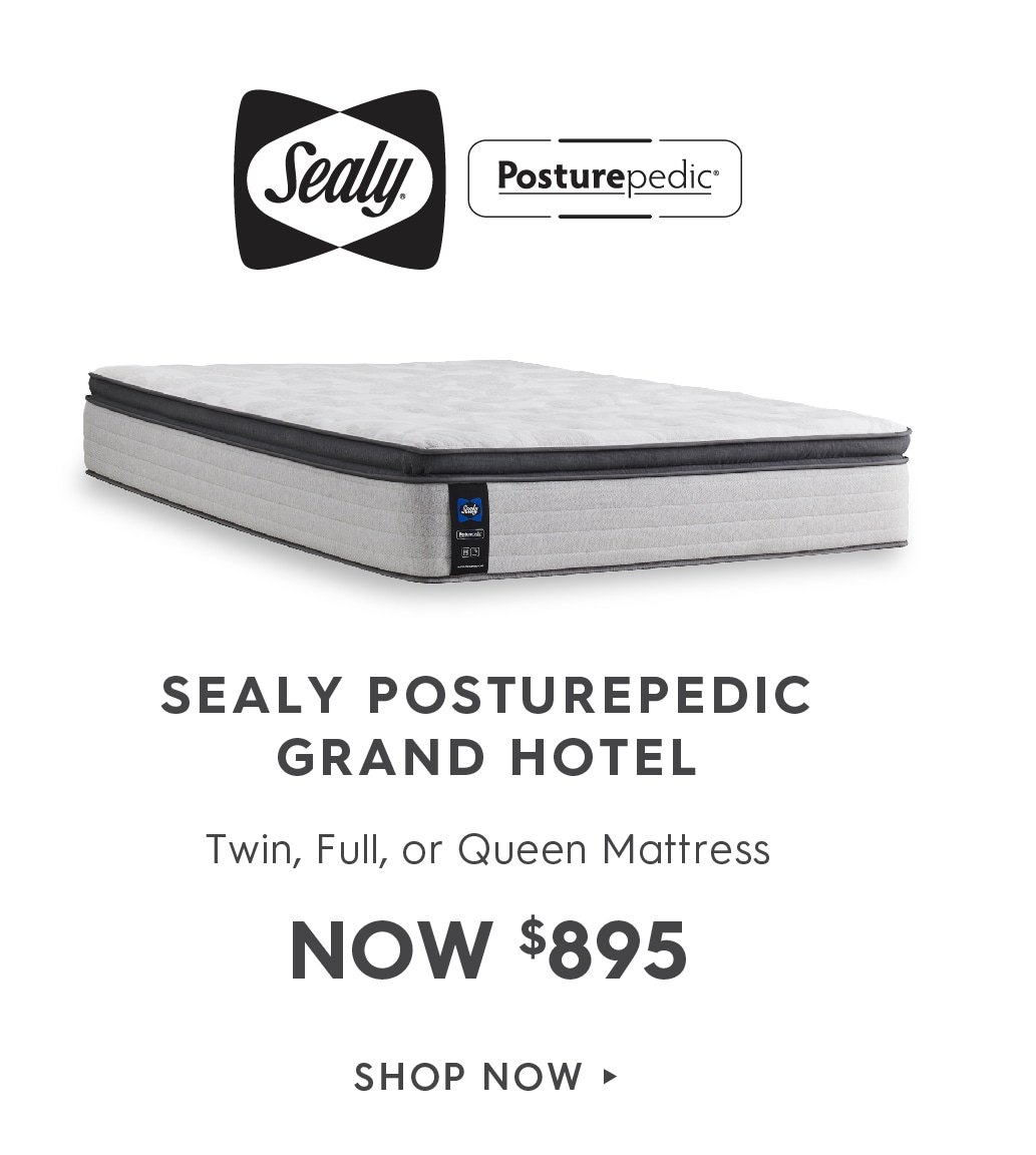 Shop the Sealy Grand Hotel mattress.