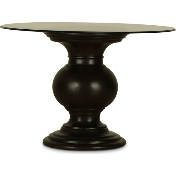 Dining Room Furniture - Venus 48" Glass Top Dining Table - Cappuccino