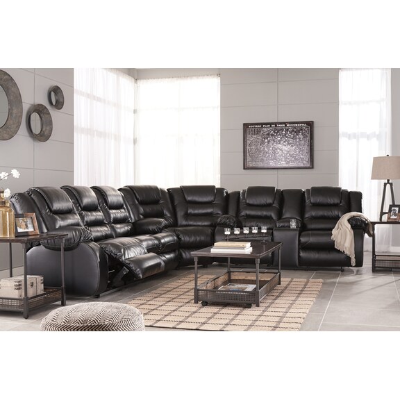Living Room Furniture - Vacherie 3pc Reclining Sectional