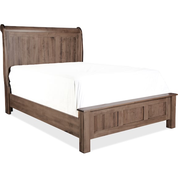 Bedroom Furniture - Lewiston Queen Sleigh Bed - Sandalwood