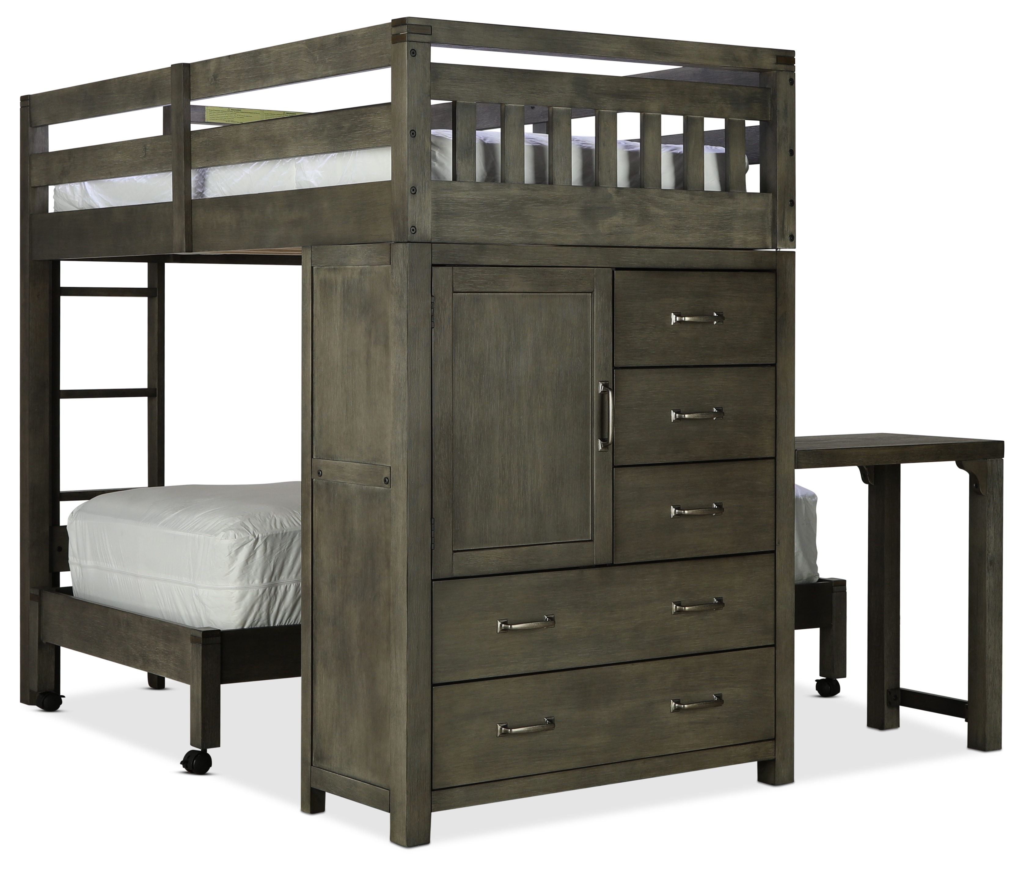 St Croix Twin Loft Bed Charcoal, Broyhill Bunk Beds