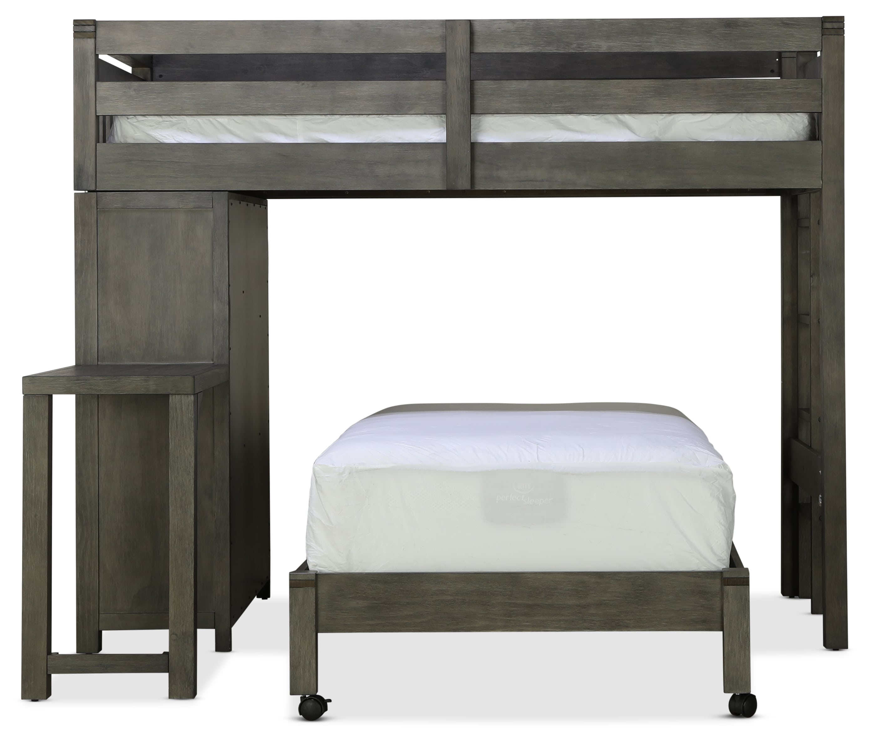 St Croix Twin Loft Bed Charcoal, Art Van Bunk Beds Twin