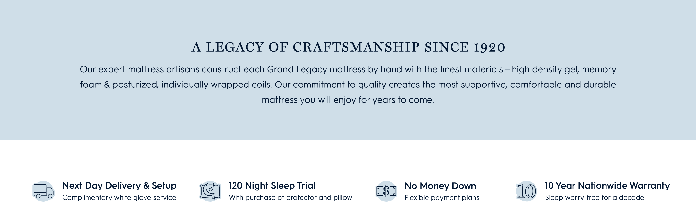 Shop Grand Legacy brand mattresses.