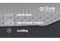 inch chime elite memory foam blue   white m  