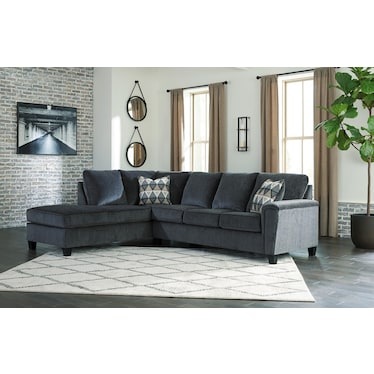 Abinger 2-Piece Smoke Sectional with Chaise