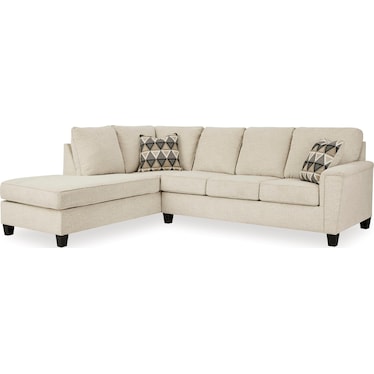 Abinger 2-Piece Natural Sectional with Chaise