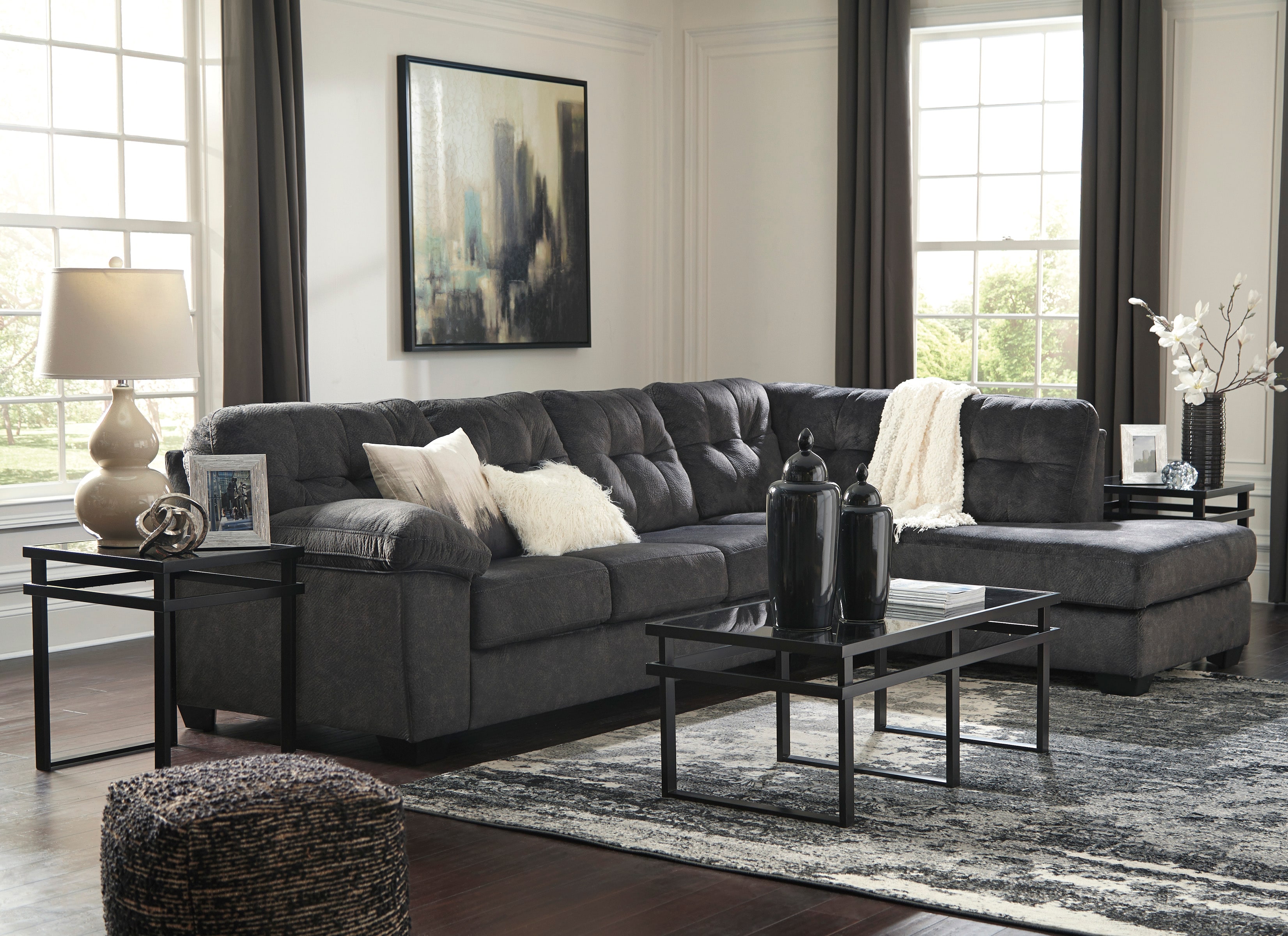 2 piece store sectional with sleeper