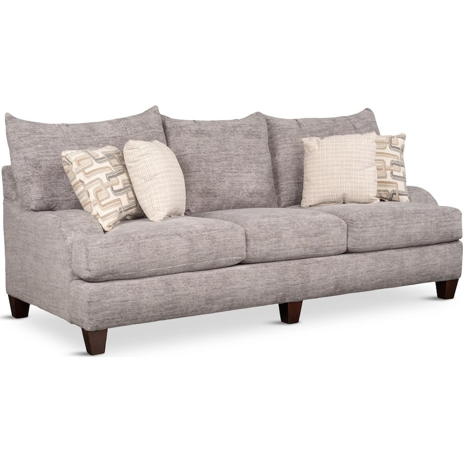 adelaide light gray st stationary fabric sofa   