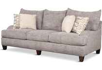 adelaide light gray st stationary fabric sofa   