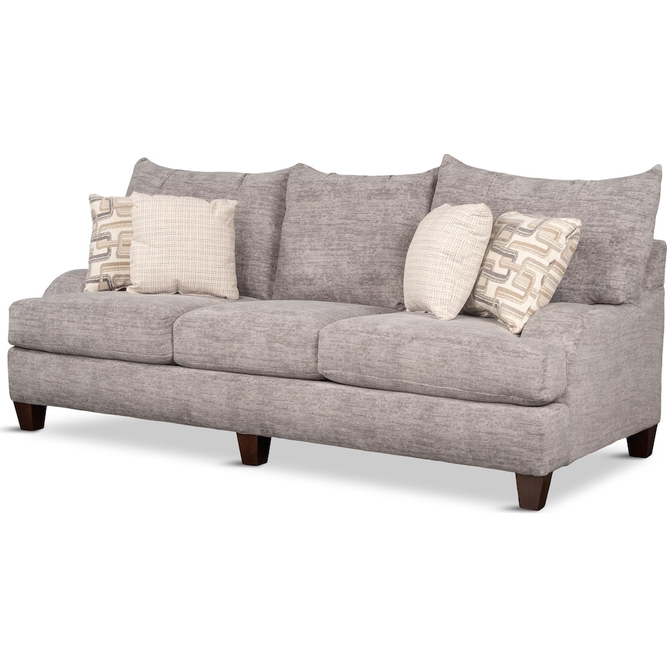 adelaide light gray st stationary fabric sofa   