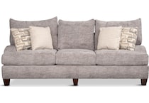 adelaide light gray st stationary fabric sofa   