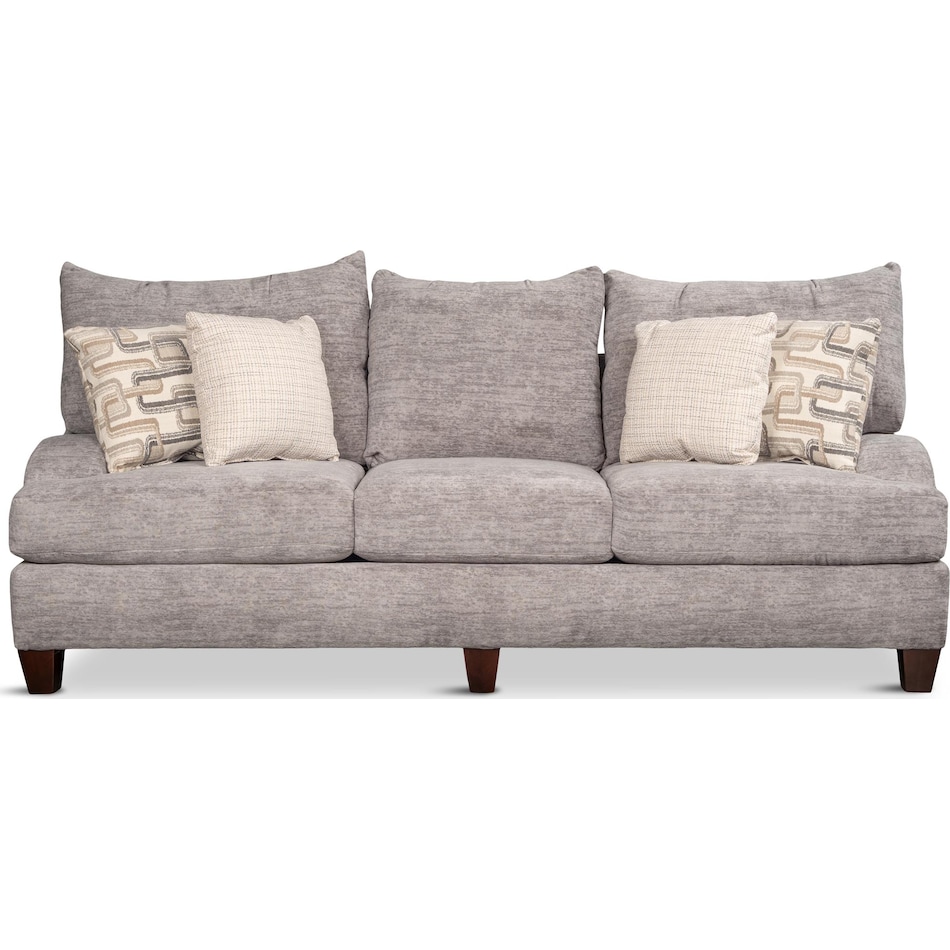 adelaide light gray st stationary fabric sofa   