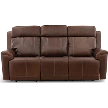 Adrian Leather Power Sofa with Drop Down Table