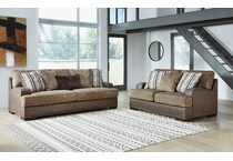 alesbury chocolate st loveseat   