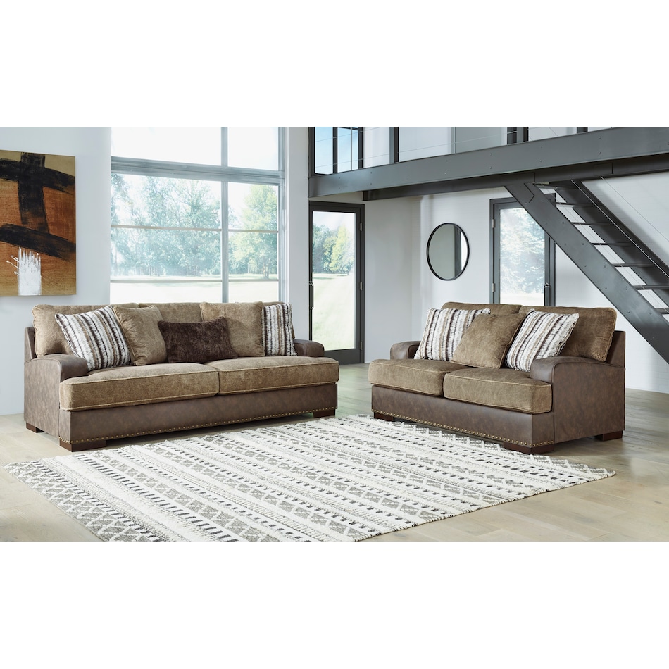 alesbury chocolate st loveseat   