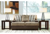 alesbury chocolate st loveseat   