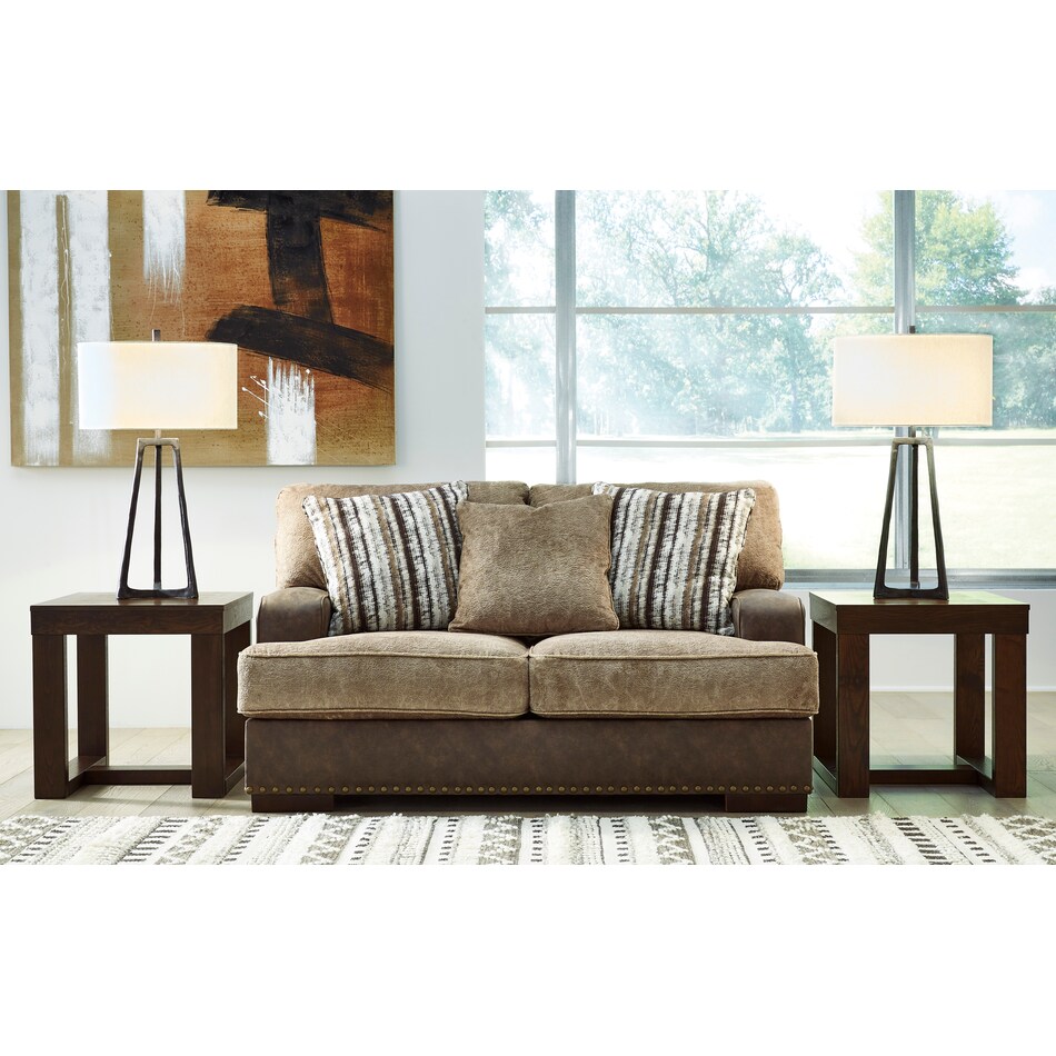 alesbury chocolate st loveseat   