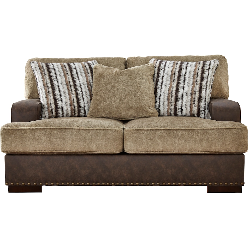 alesbury chocolate st loveseat   