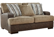 alesbury chocolate st loveseat   