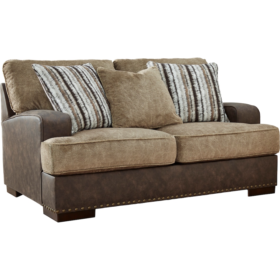 alesbury chocolate st loveseat   