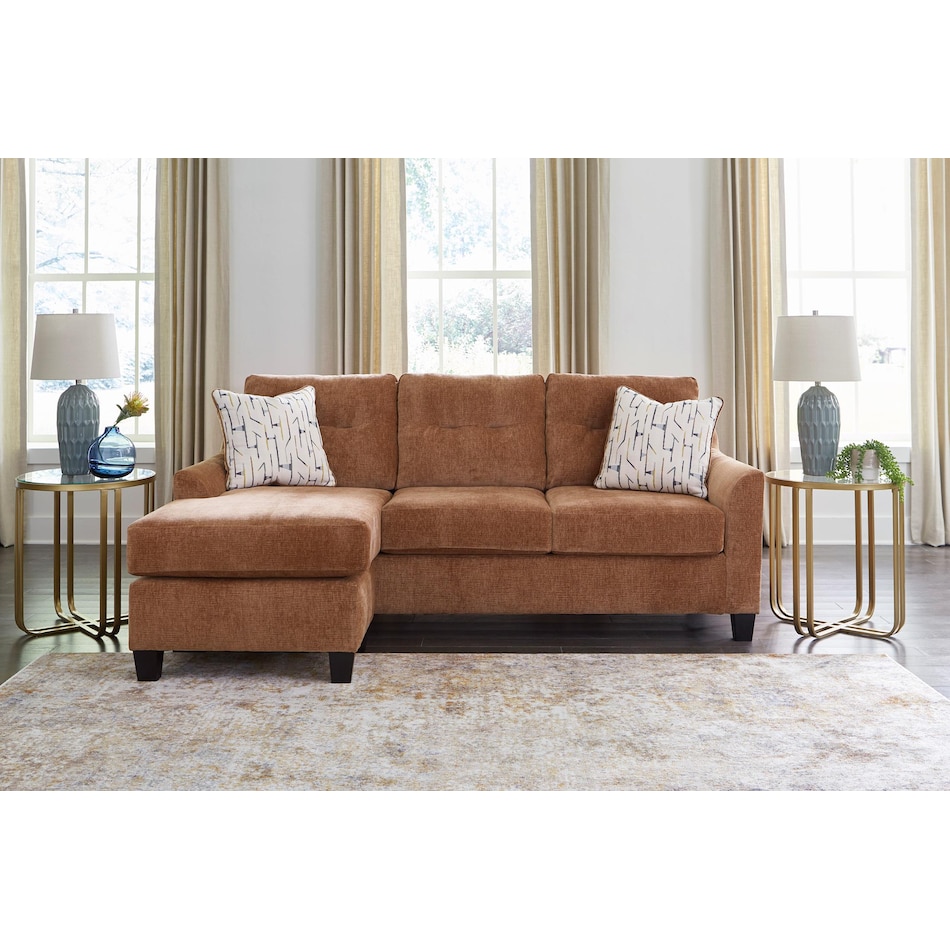 amity bay clay living room orange   