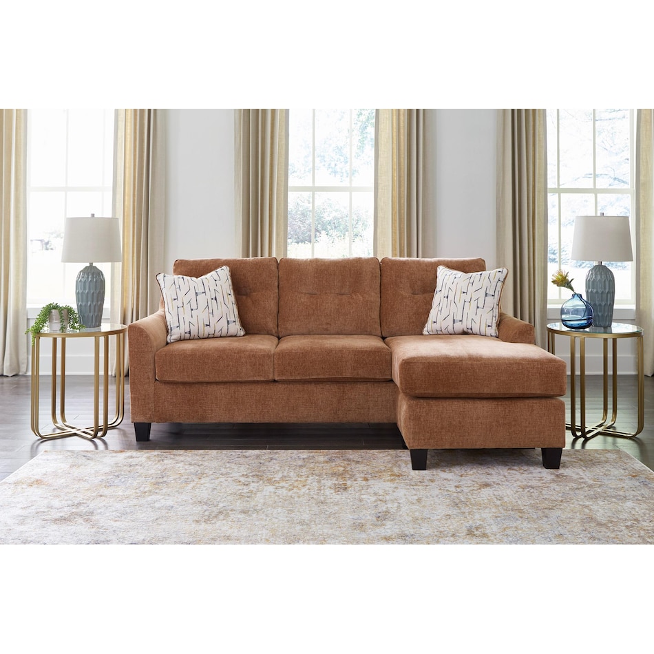 amity bay clay living room orange   