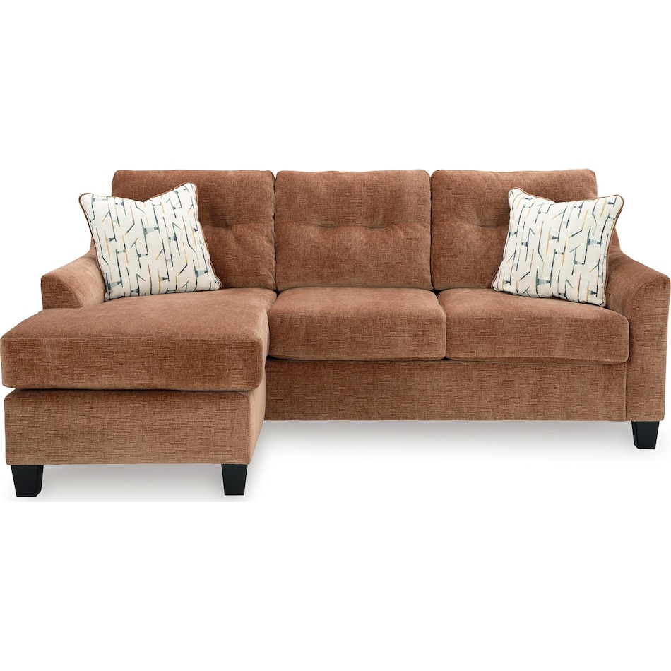 amity bay clay living room orange st stationary fabric sofa   