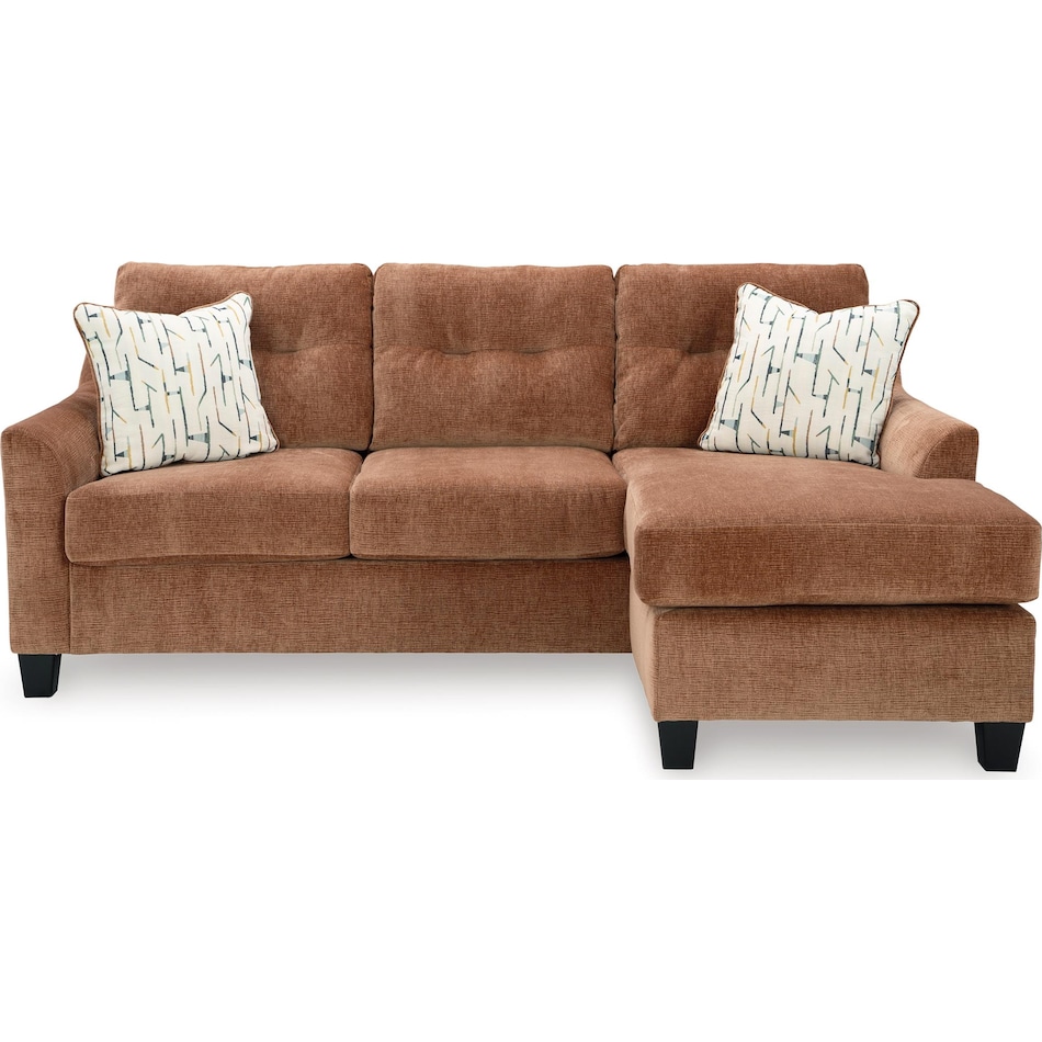 amity bay clay living room orange st stationary fabric sofa   