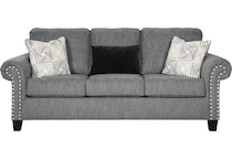 angleno dark gray st feo stationary fabric sofa   