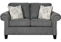 angleno gray st feo stationary fabric loveseat   