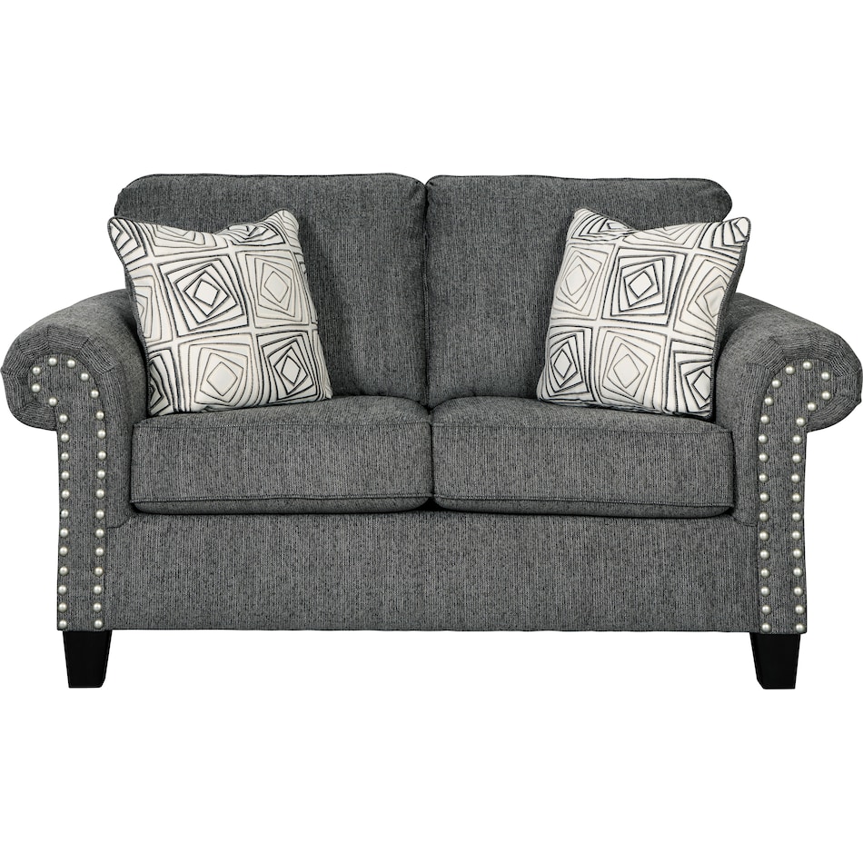 angleno gray st feo stationary fabric loveseat   