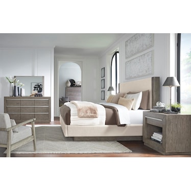 Anibecca King Upholstered Panel Bed