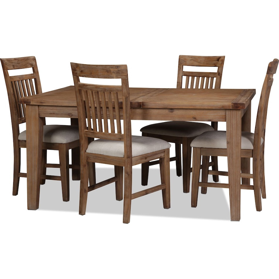 annabella natural  piece dining room set rm  