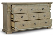arch salvage brown dresser   